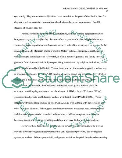 HIV/AIDS problem for Malawis developmet