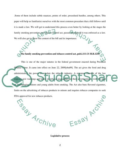 Analyze and Evaluate the Federal Legislative Process