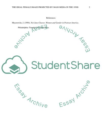 What Was the Ideal Female Image Projected by Mass Media in the 1950s