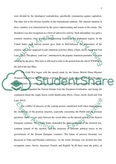 The Constraint of Global Peace and Security by Military Policies during the Cold War