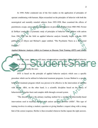 Applied Behavior Analysis