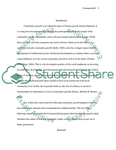 Community Growth Program: Communiskill