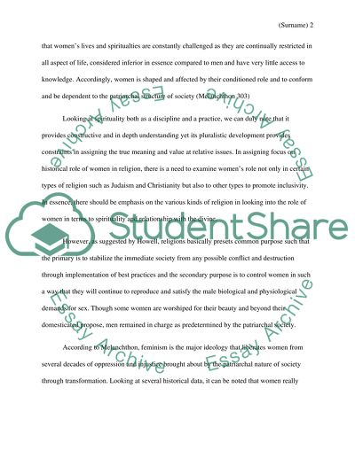 On Spirituality and Feminist Liberation