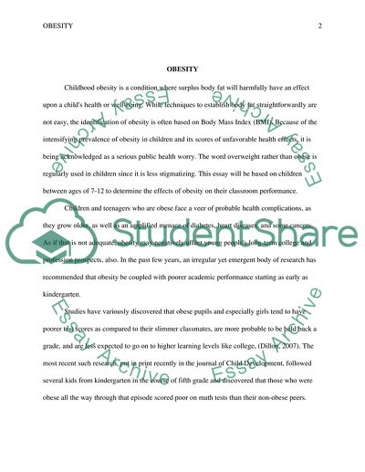 Issue of Childhood Obesity