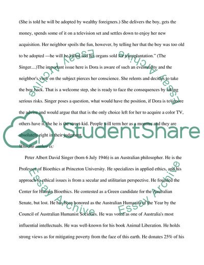 The Singer Solution to World Poverty