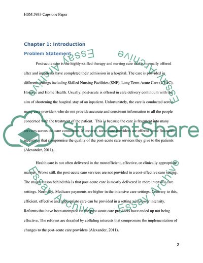 Practices for Credentialing Post-acute Providers as Part of Integrating Acute and Post-acute Services