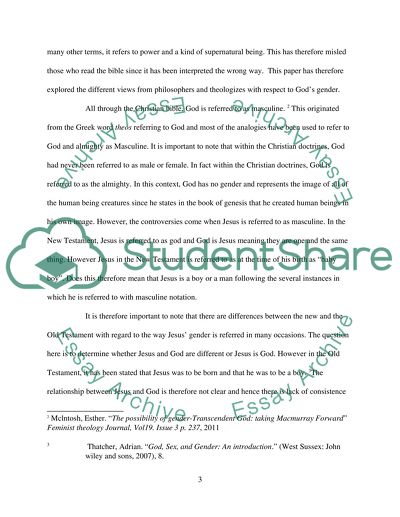 Systematic Theology on the Gender of God