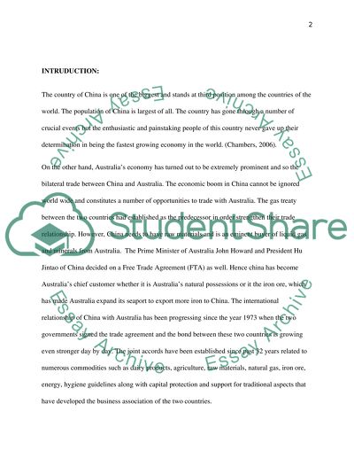Explain the bilateral trade flow between China and Australia through the traditional and modern trade theories