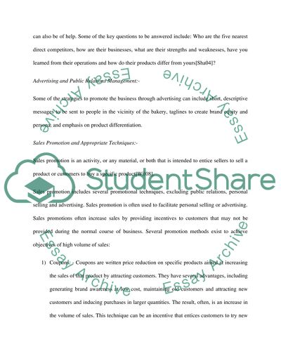 Marketing an Organic Bakery Using Sales Promotion Technique