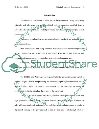 Britain does not really have a constituton at all, merely a system of goverment.