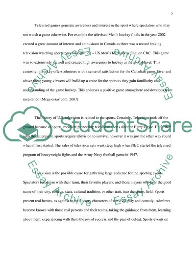 Pros and Cons of Televised Sports