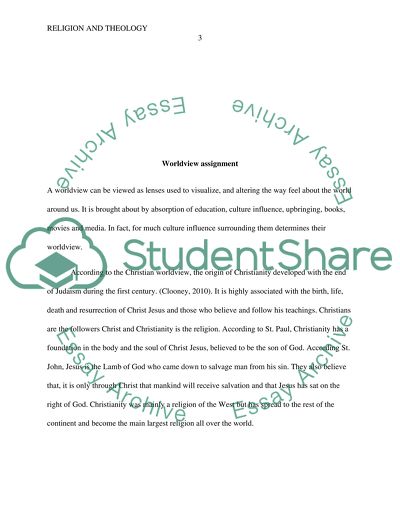 The Worldview of the Christians Faith, Their Beliefs