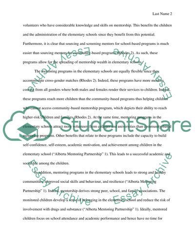 Benefits of Mentoring Programs in Schools