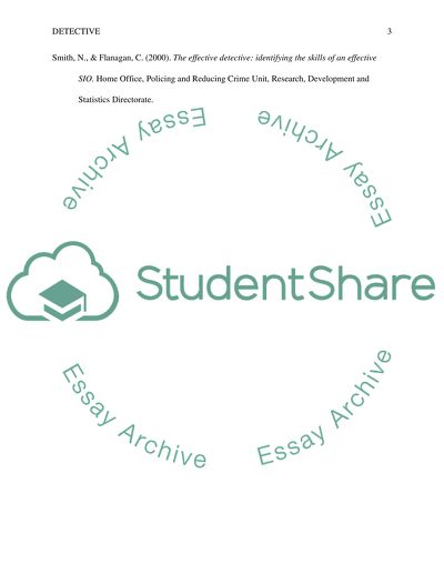 Roles of a Detective