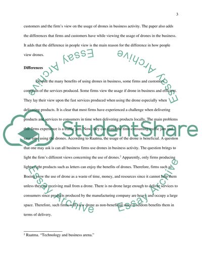 Customers and firms views of using drones in business