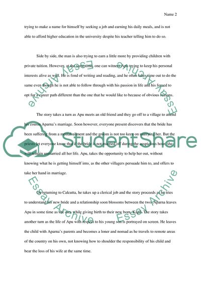 Evaluation of The World of Apu Film