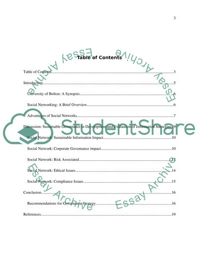 Sustainable Information and Corporate Governance