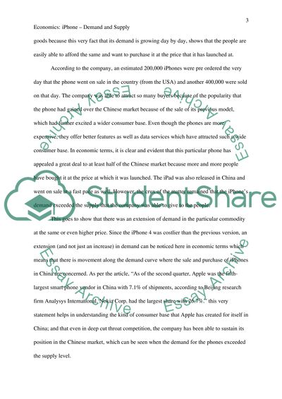 Iphone Demand and Supply