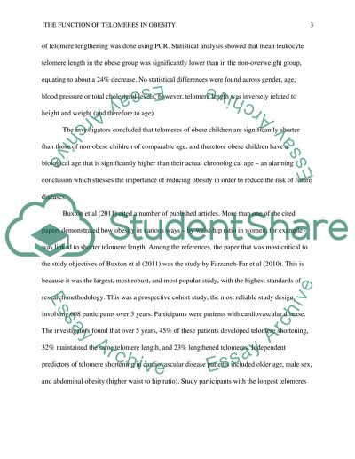 The Function of Telomeres in Obesity