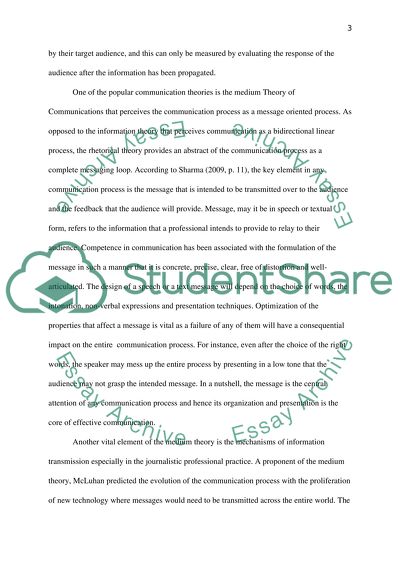 Medium Theory Application in the Professional Communication Practice