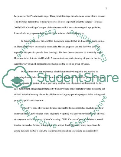 Analysing childrens drawings in relation to current theories on cognitive development