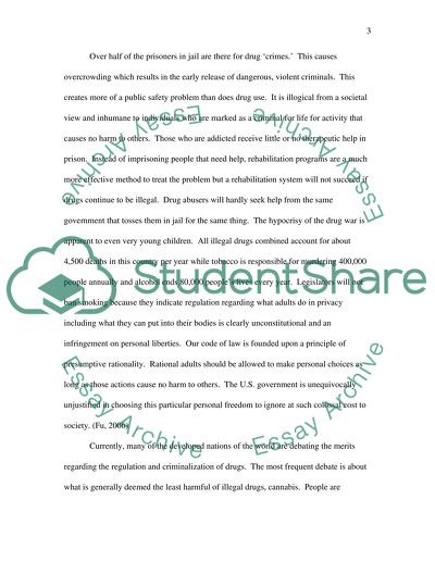 Legalizing Drugs as the Only Rational Solution