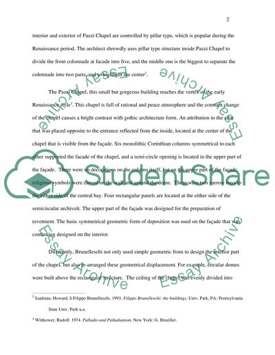 Building compstract The Pazzi Chapel