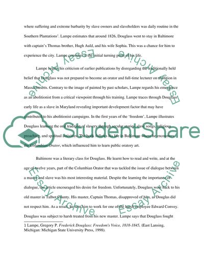 Frederick Douglass: Freedoms Voice 1818-1845