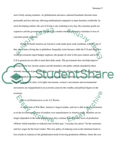 The Role of Globalization in Promoting Inequality in the United States and the World