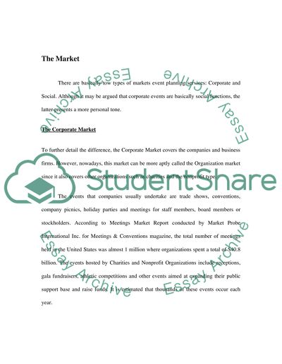 The Events Industry: An Analysis