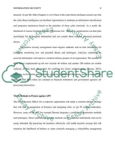 Advanced Persistent Threats against RSA Tokens