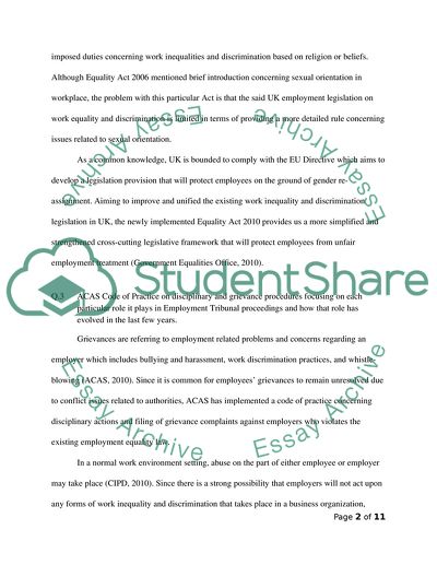 Area of Employment Law in the U.K