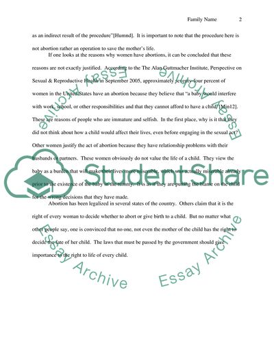 Why Abortion Should Not be Allowed