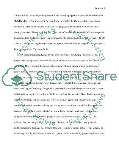 Kung Fu as One of the Most Celebrated Chinese Artifacts