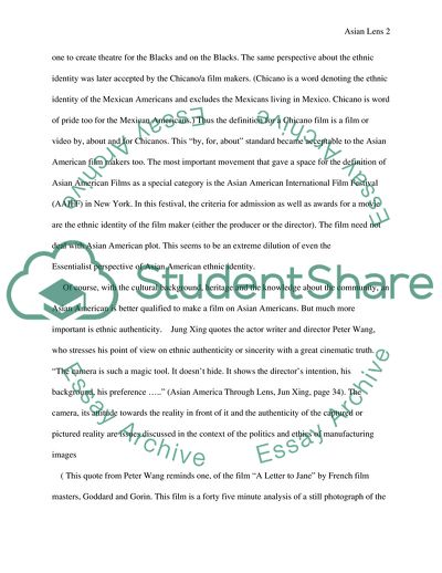 Cultural Perspective of Jun Xing in Asian America Through Lens