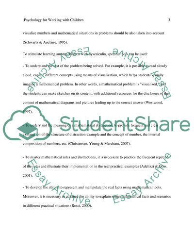 Psychology for Working with Children