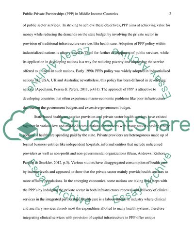 Public-Private Partnerships in Middle-Income Countries