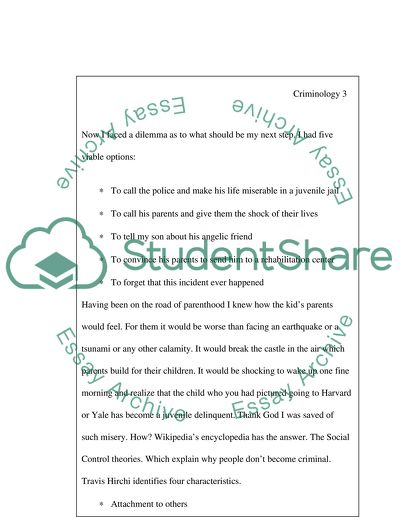 Personal application of criminology: my reaction towards trespassing and thievery