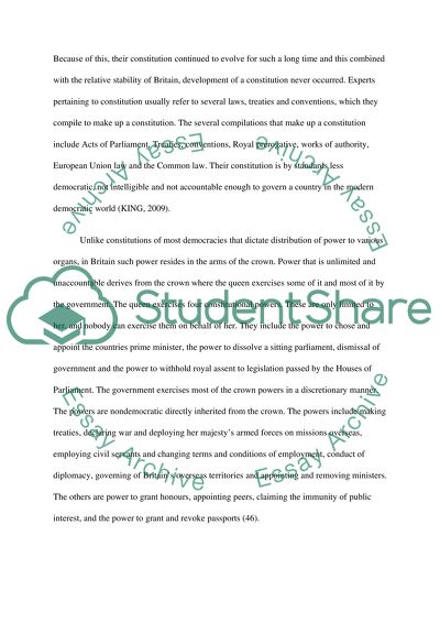History of uk constitution picture