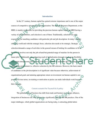 Recruitment and Selection Methods