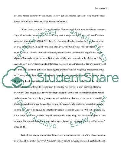 Harriet Jacobs, Incidents in the Life of a Slave Girl, Written by Herself