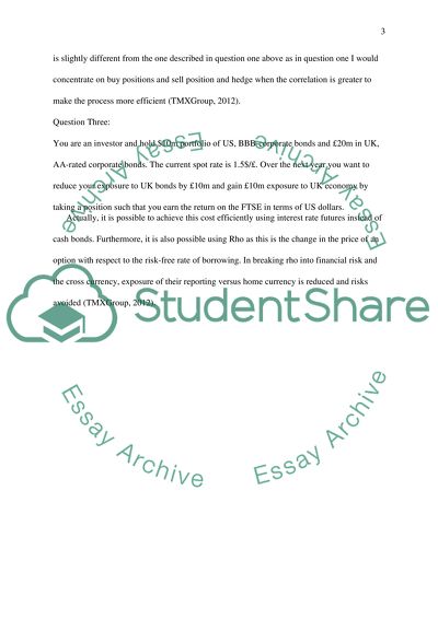Derivatives - Options Contract to Hedge