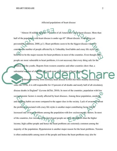 Affected Populations of Heart Disease