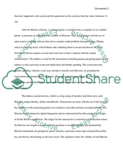 The Working of Bitcoins