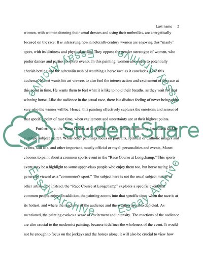 Manets Race Course at Longchamp and Origin of Modernis