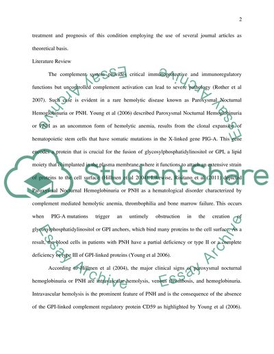 Pathogenesis of Paroxysmal Nocturnal Haemoglobinuria