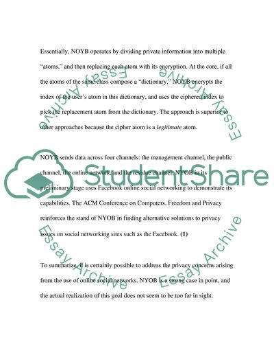 NYOB: A novel approach to addressing Privacy concerns in Online Social Networks