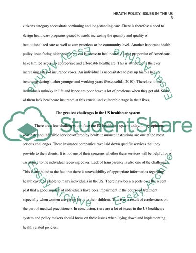 Health Policy Issues