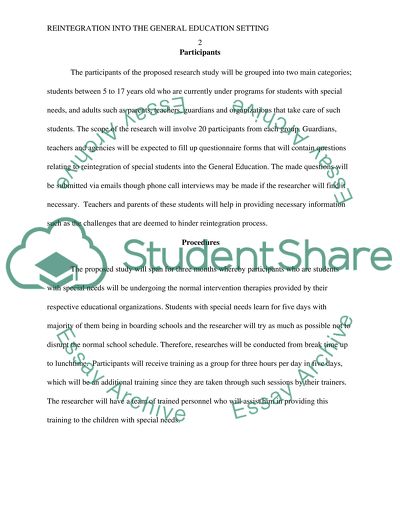 Successful Reintegration into the General Education Setting