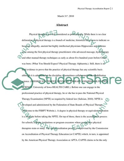 Physical Therapy Accreditation